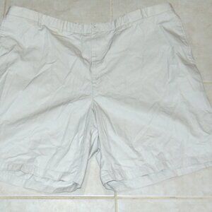 Haggar Shorts Men 54 Khaki Beige Performance Stretch No Iron Flat Front